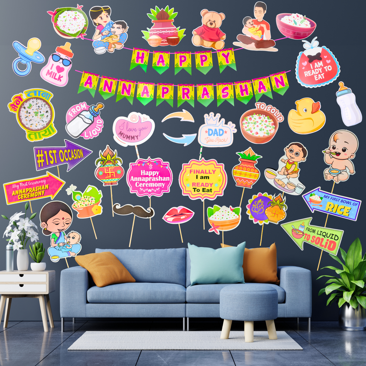 party-decorz-annaprashan-decoration-items-set-of-35pcs-1pcs-happy-annaprashan-paper-banner-16pcs-paper-cutout-18pcs-props-for-rice-ceremony-paper-decoration