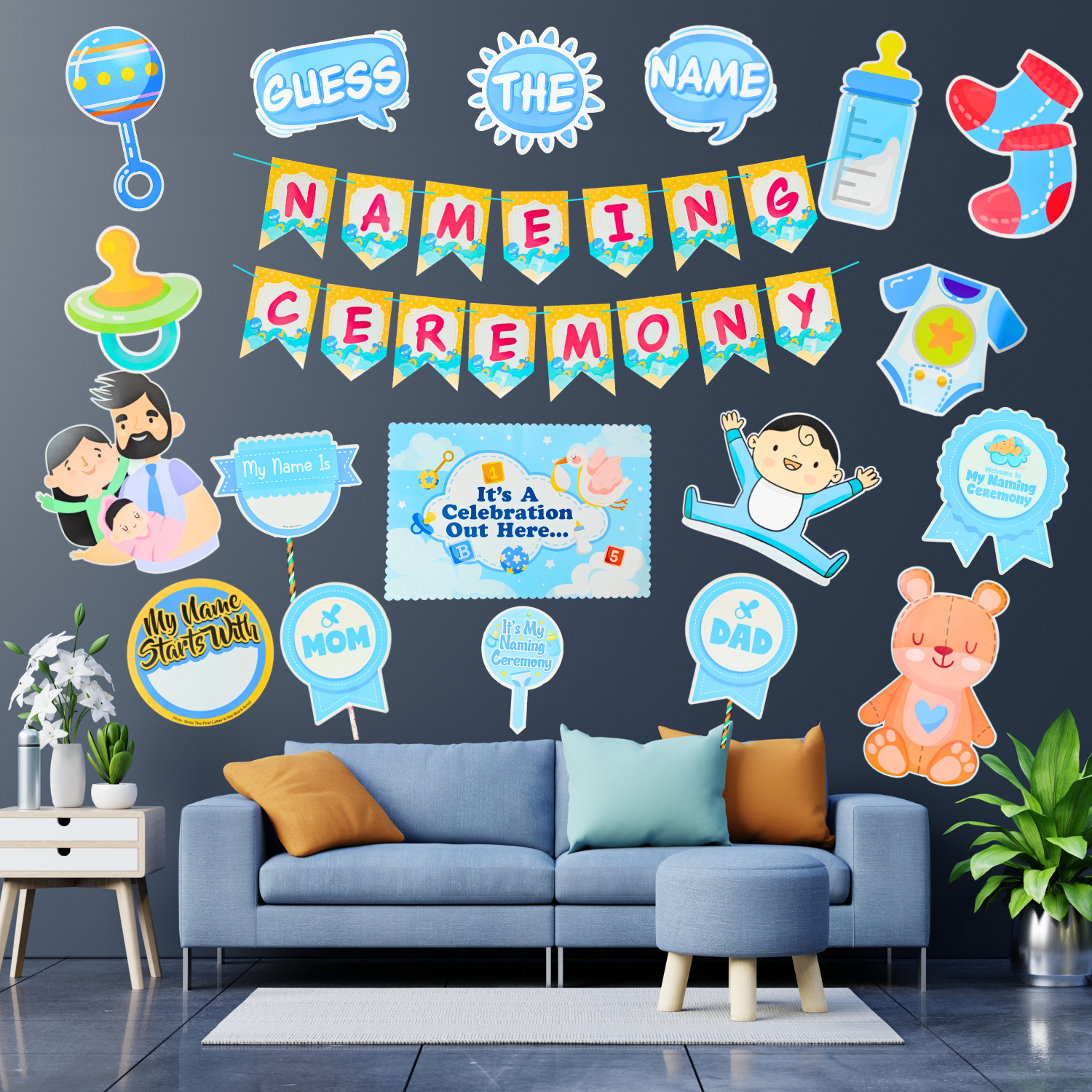 party-decorz-naming-ceremony-party-paper-decoration-set-of-19pcs-naming-ceremony-paper-banner-1-set-naming-ceremony-paper-cutouts-14-pcs-photo-props-3-pcs-cake-topper-1pcs