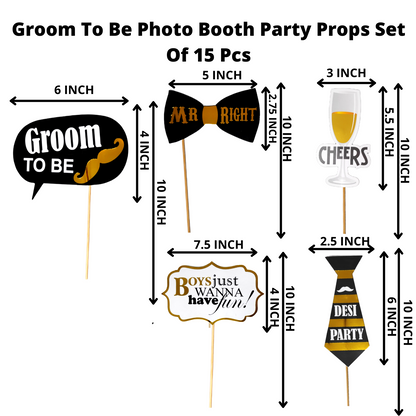 Party Decorz Groom To Be Photo Booth Props Set Of 15 pcs For Bachelorette Party, Groom To Be Party, Surprise Party