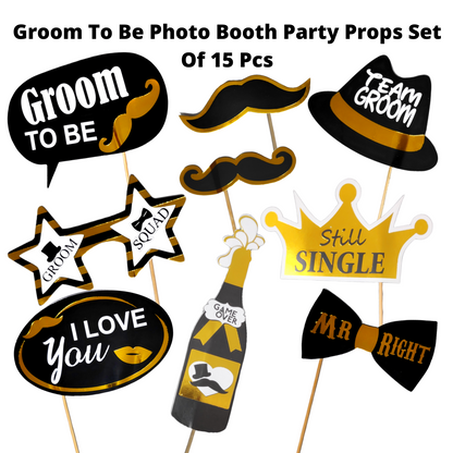 Party Decorz Groom To Be Photo Booth Props Set Of 15 pcs For Bachelorette Party, Groom To Be Party, Surprise Party