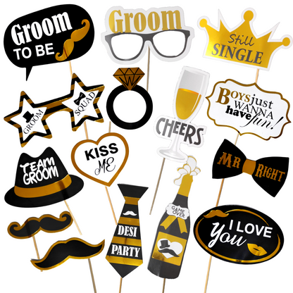 Party Decorz Groom To Be Photo Booth Props Set Of 15 pcs For Bachelorette Party, Groom To Be Party, Surprise Party